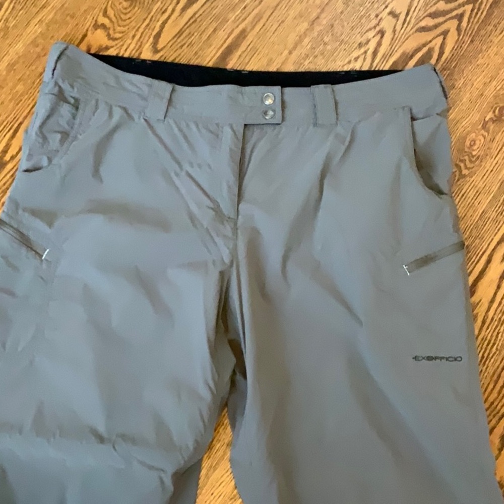 Exofficio Nomad Travel Convertable Straight Leg Pants Women’s 18 Gray UPF 30+